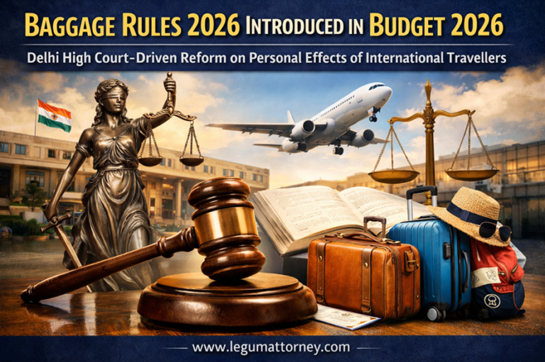 Baggage Rules 2026 Introduced in Budget 2026: Delhi High Court-Driven Reform on Personal Effects of International Travellers customs advocate customs lawyer Qamar Jahan v. Union of India